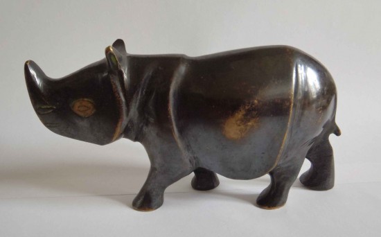 Nepal bronze rhino