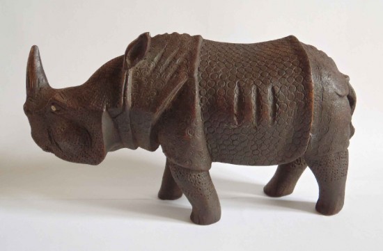 Nepal wooden rhino