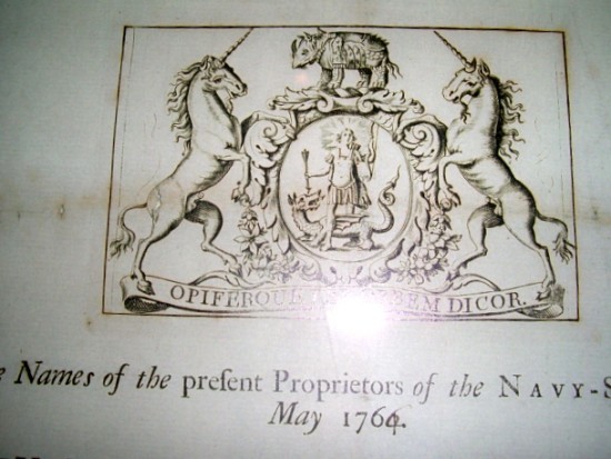 Coat of arms used on stationary 1764