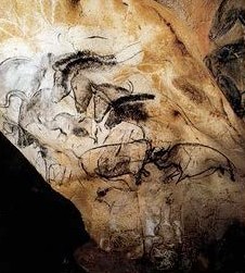 “The two Rhinoceroses” in the Grotte Chauvet (Ardèche, France)