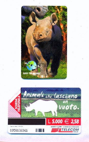 Rhinoceros phone cards (Italy)
