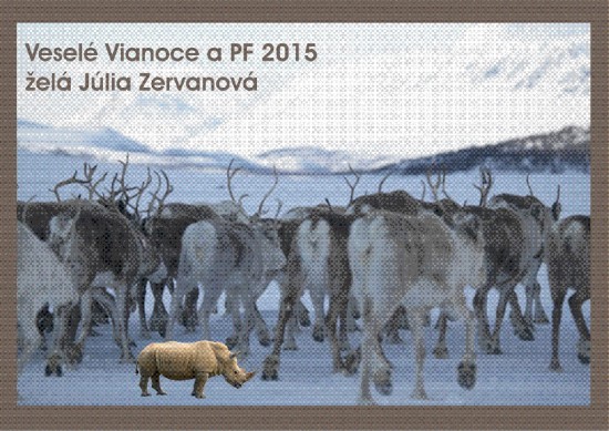 A 2015 New Year greetings postcard