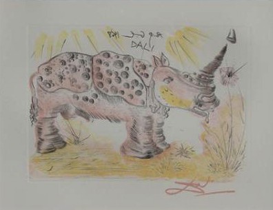 The Rhinoceros by Salvador Dalí