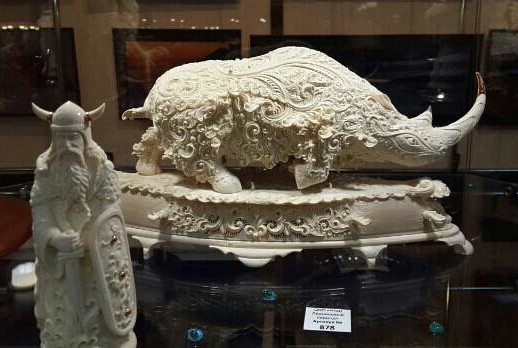 Rhinoceros made of ivory, Geo-Palaeontological Museum of RAN, Moscow
