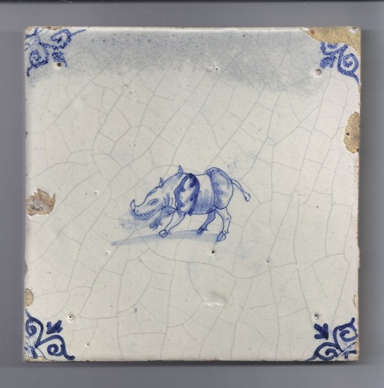 Delfware tile from 1650