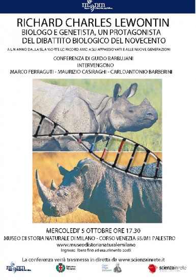 The R. Ch. Lewontin conference at the Museo di Storia Naturale in Milan