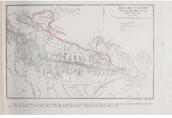 Map of Chitwan (Nepal) 1921