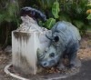 The Ceratotherium simum sculpture in the Chiangmai zoo (Thailand)