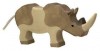 A hand-made woody rhinoceros
